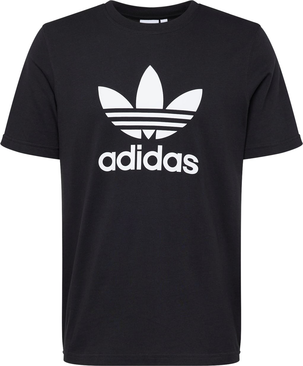 Tričko 'Adicolor Classics Trefoil' adidas Originals černá / bílá