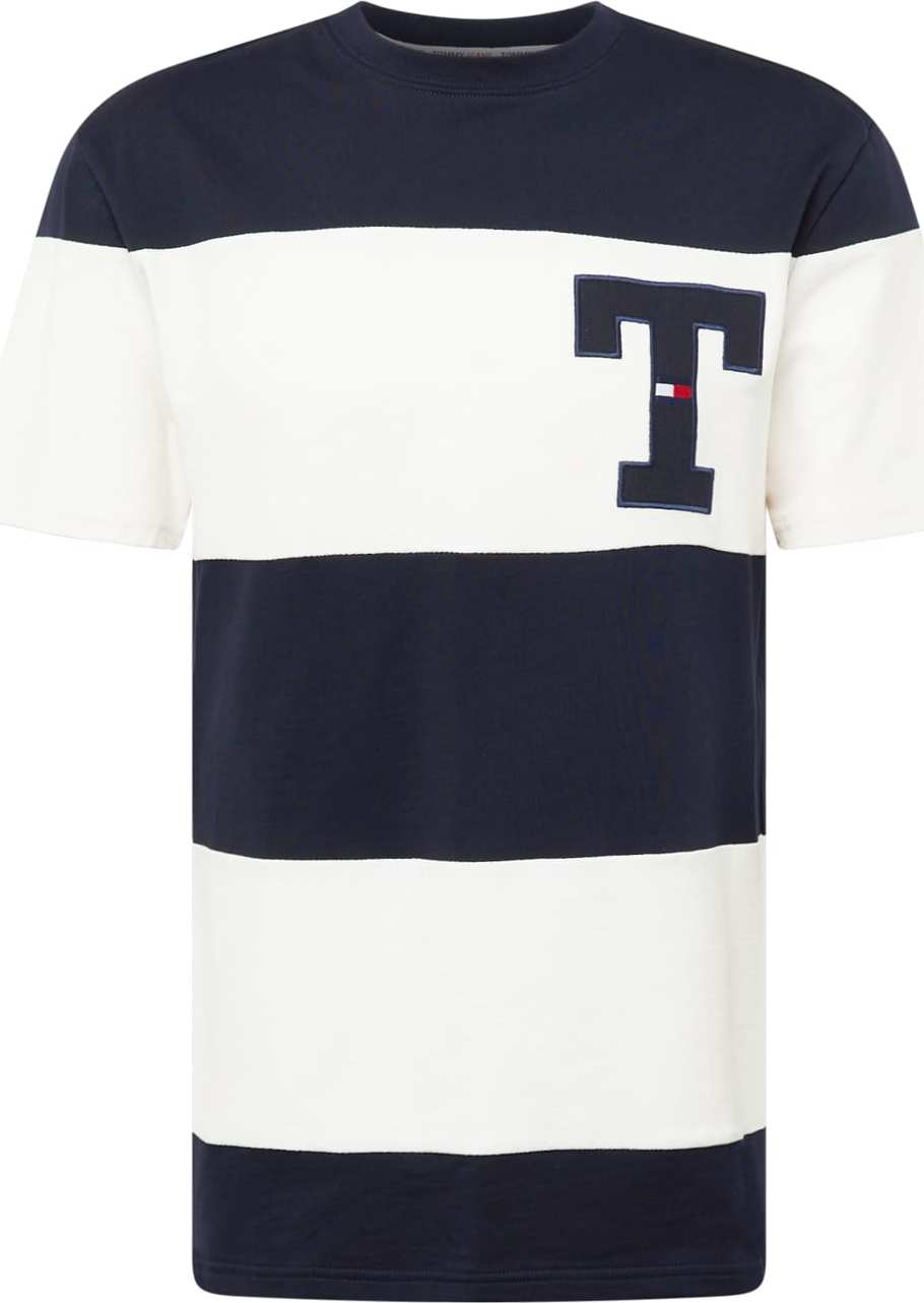 Tričko Tommy Jeans námořnická modř / červená / bílá