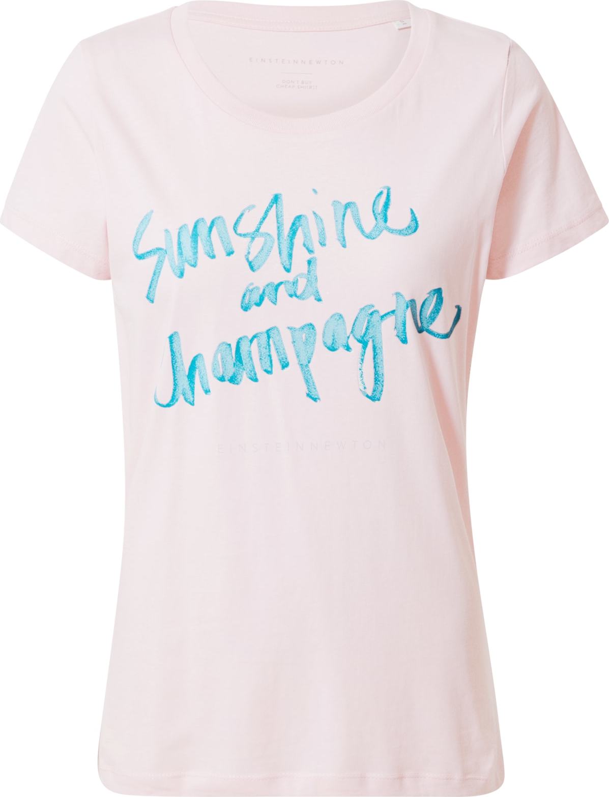 Tričko einstein & newton tyrkysová / růžová