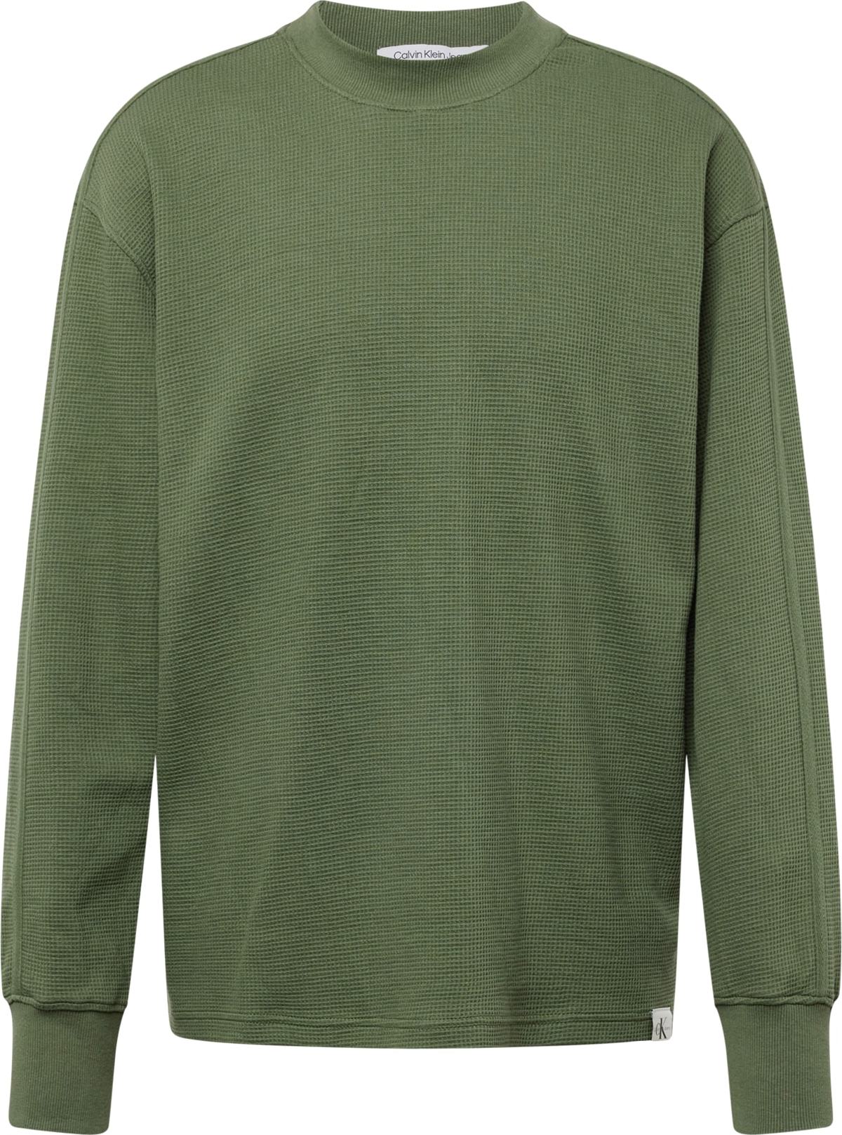 Tričko Calvin Klein Jeans zelená