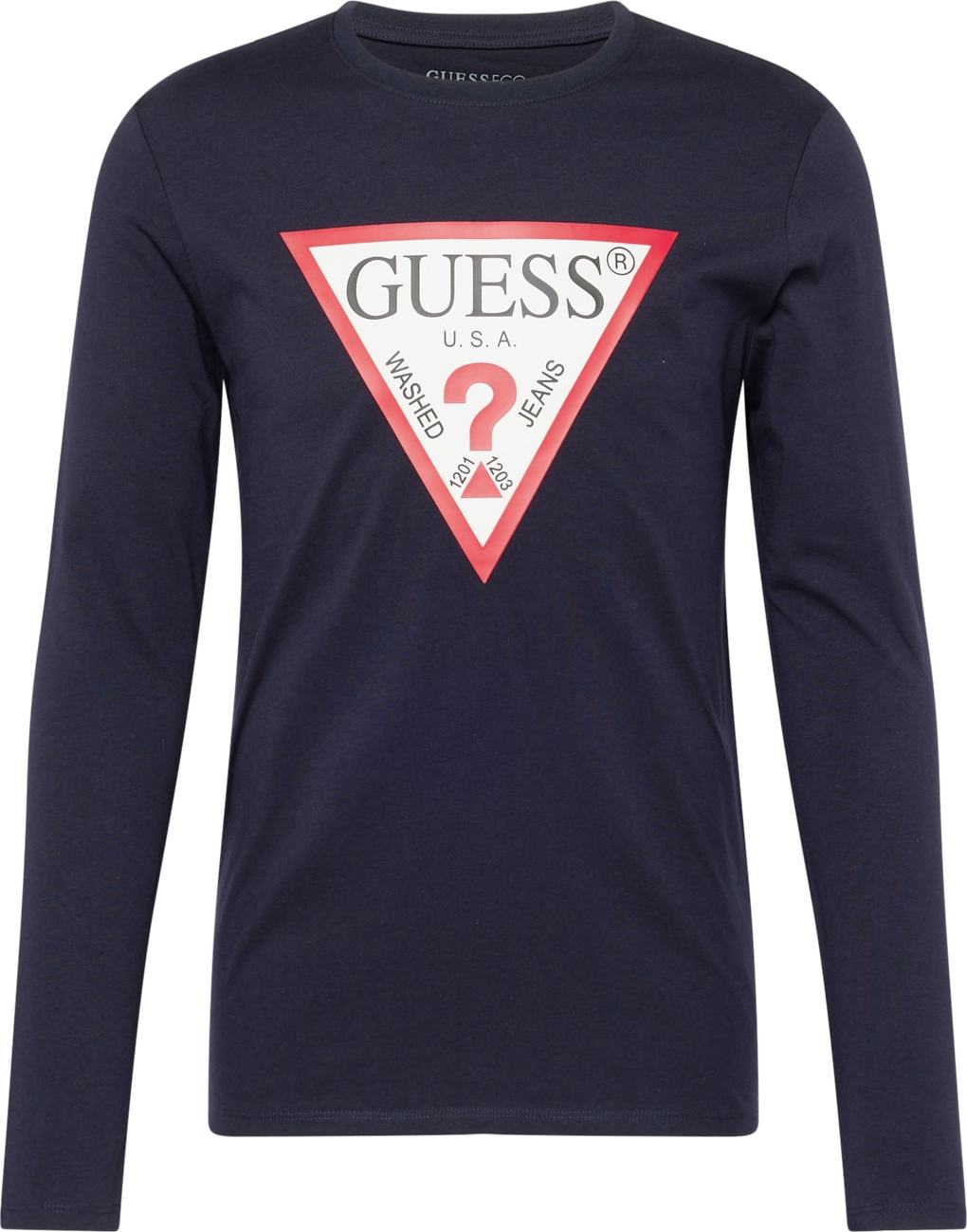 Tričko Guess námořnická modř / červená / bílá