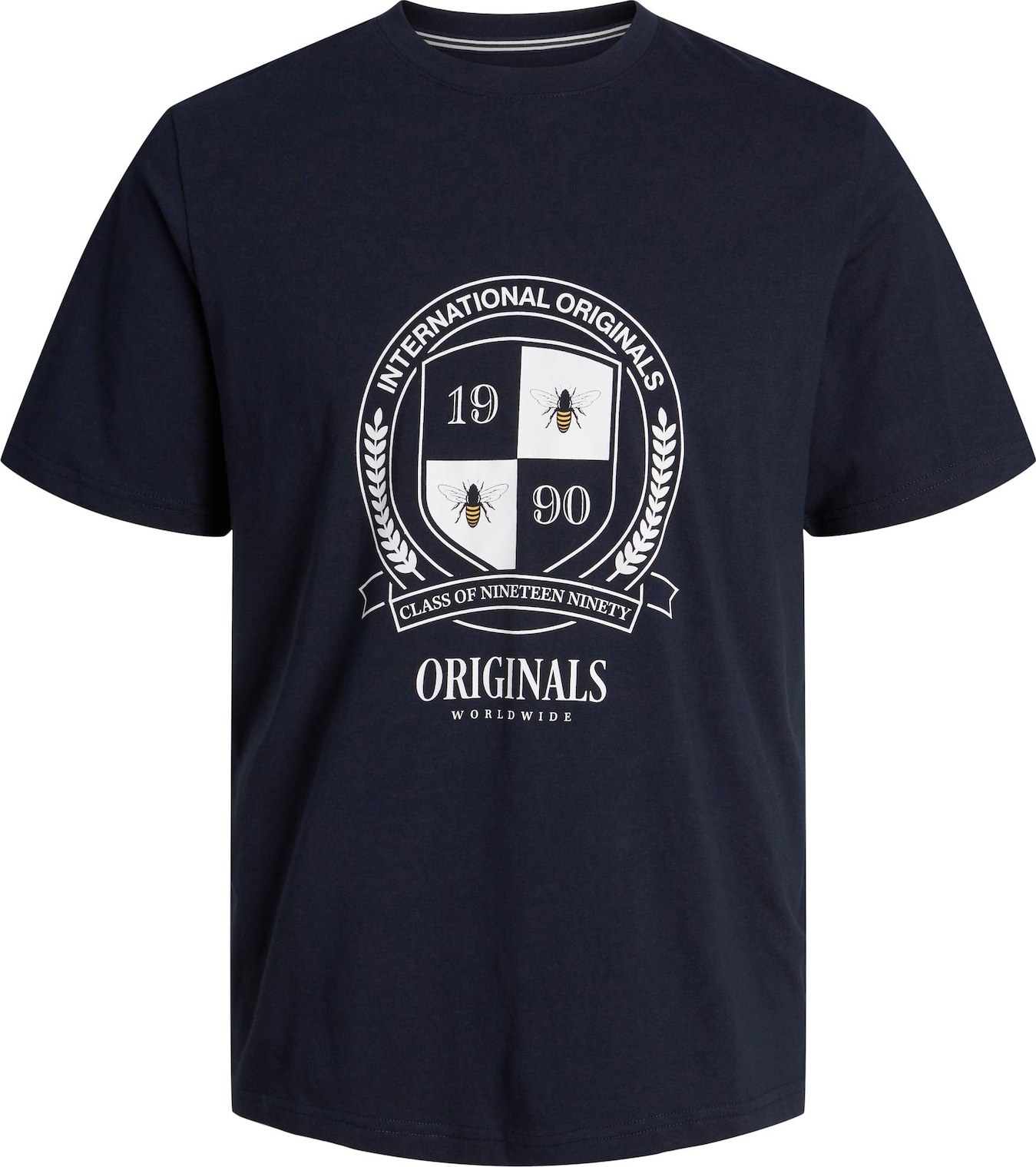 Tričko jack & jones námořnická modř / žlutá / bílá