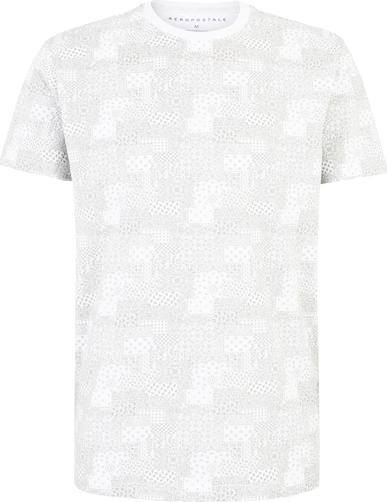 Tričko AÉROPOSTALE světle šedá / bílá