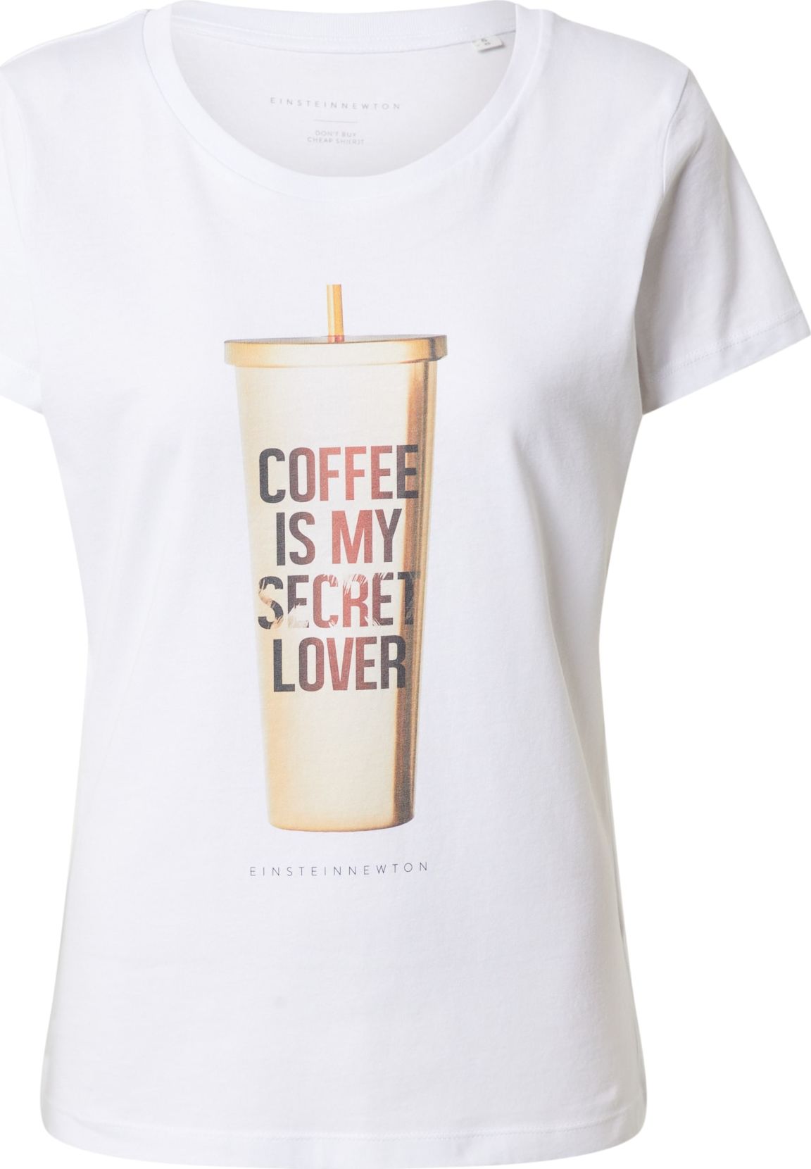 Tričko 'Coffee' einstein & newton hnědá / bílá