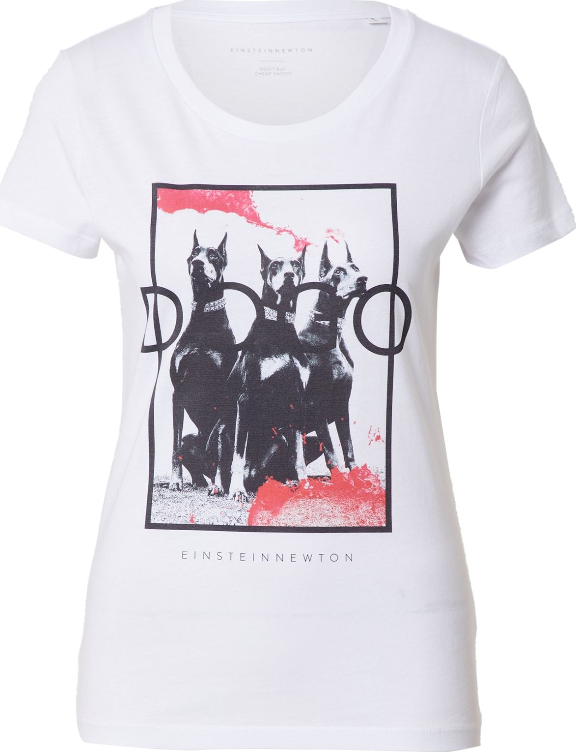 Tričko 'Dogo' einstein & newton červená / černá / bílá