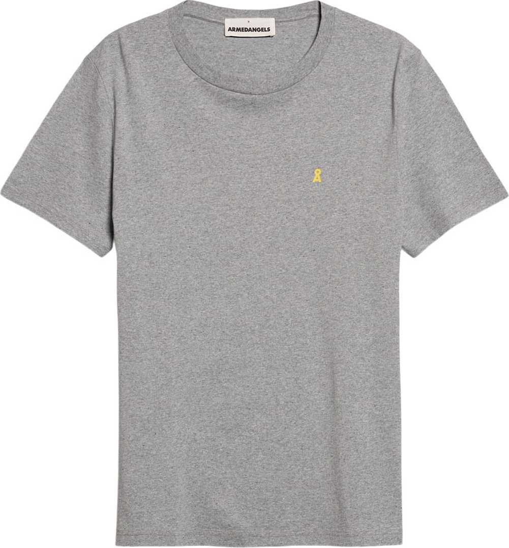 Tričko 'James' ARMEDANGELS žlutá / šedý melír
