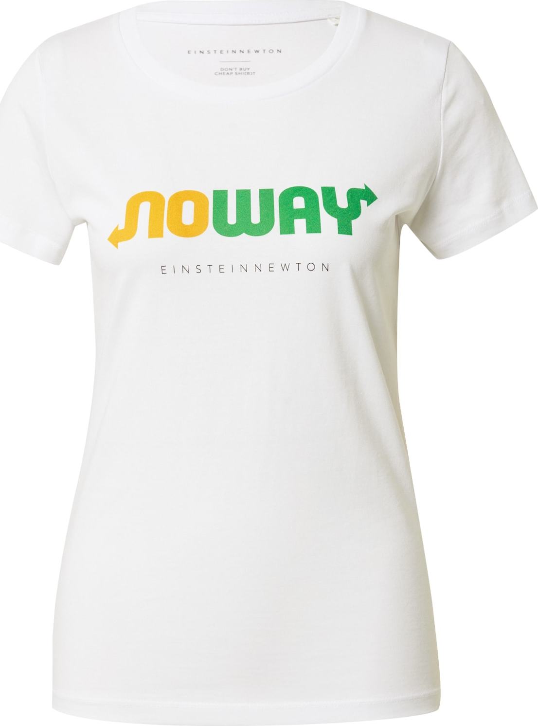 Tričko 'No Way' einstein & newton žlutá / zelená / bílá