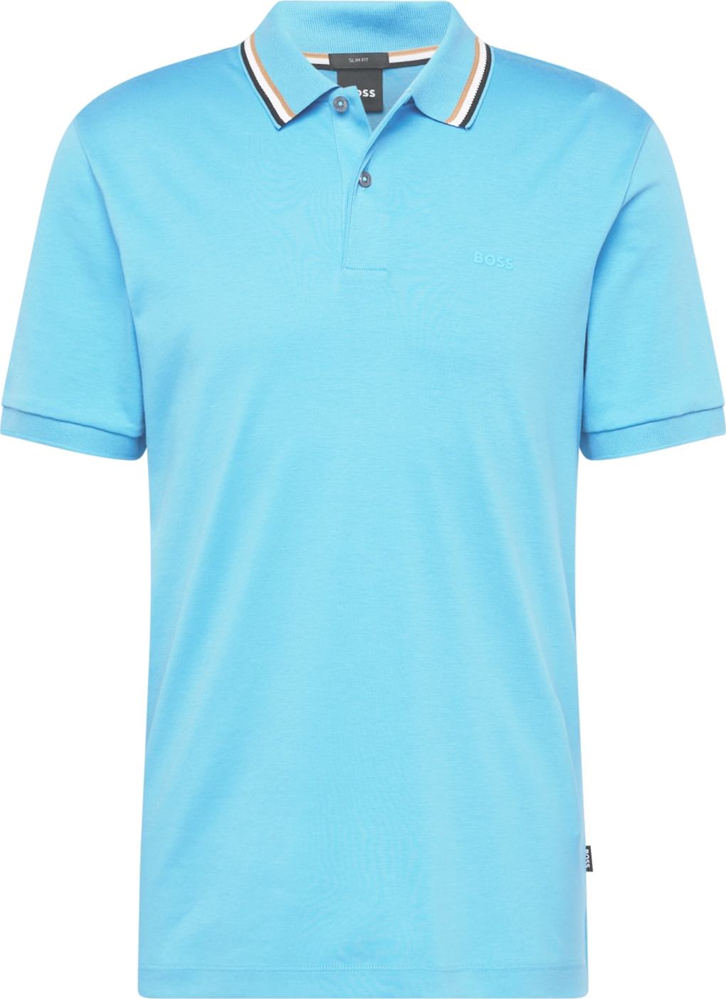 Tričko 'Penrose 38' BOSS Black béžová / světlemodrá / bílá