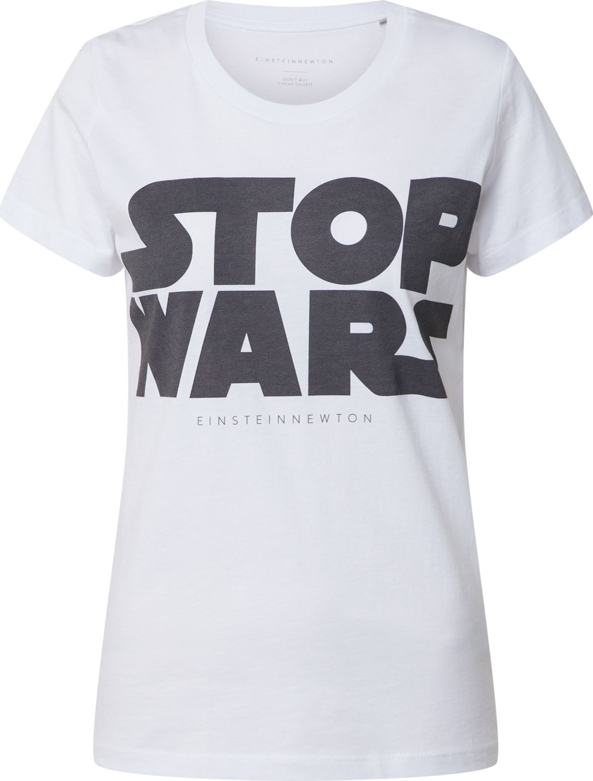 Tričko 'Stop Wars' einstein & newton černá / bílá