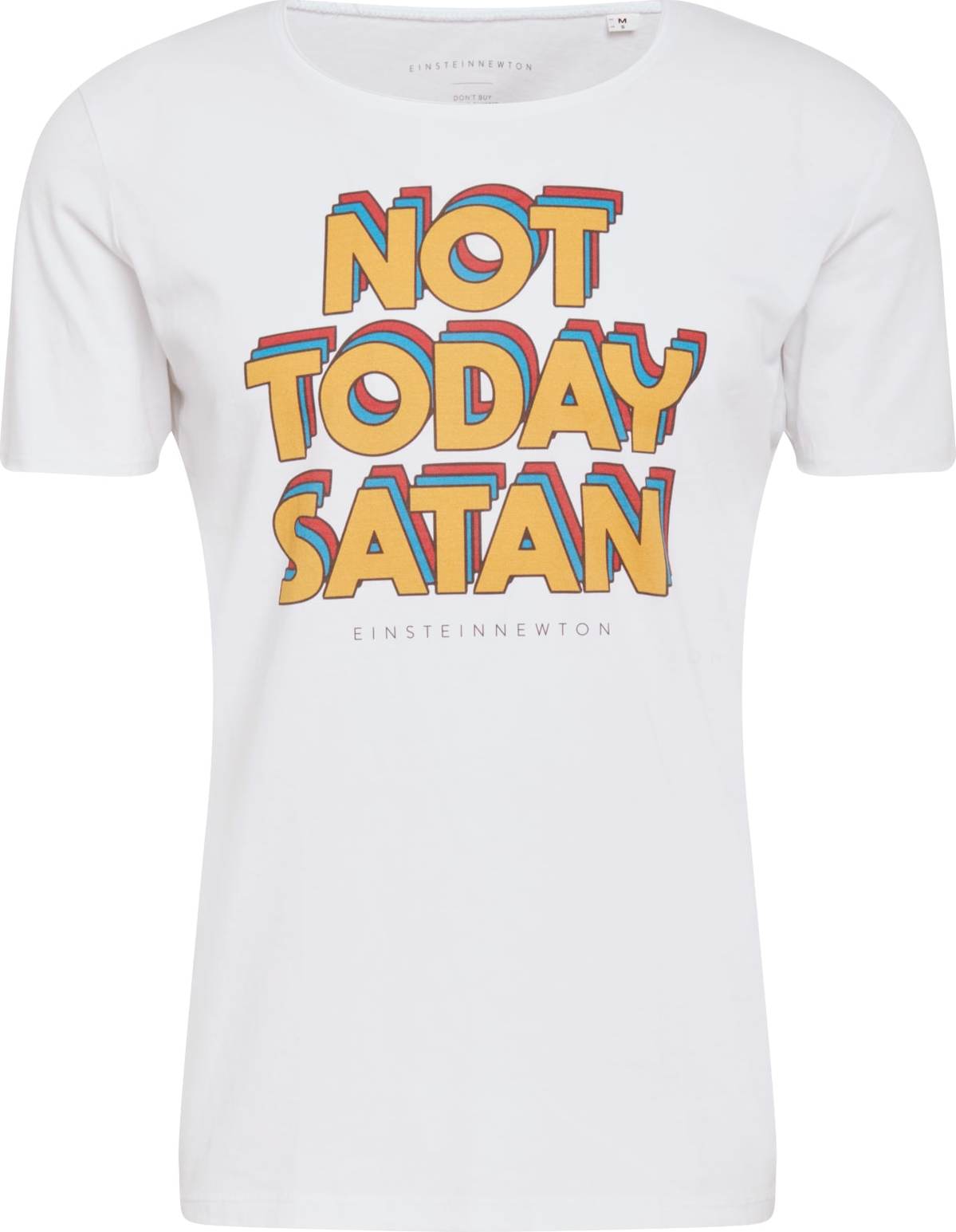 Tričko 'Today Satan' einstein & newton mix barev / bílá