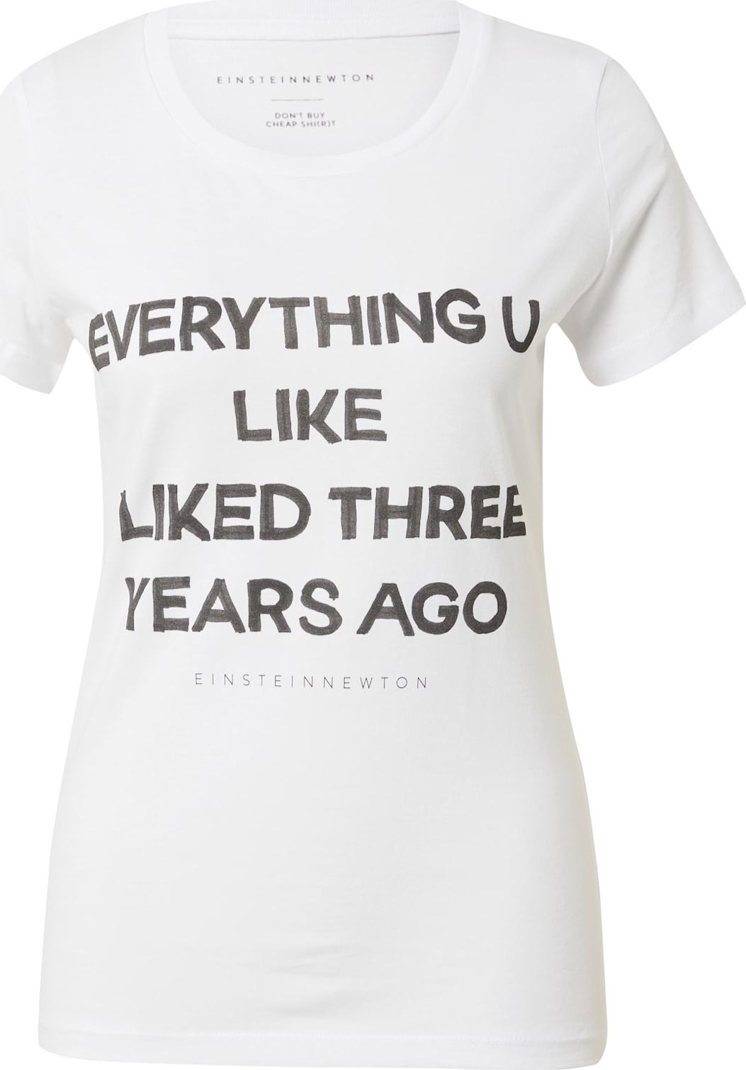 Tričko 'Years Ago' einstein & newton černá / bílá