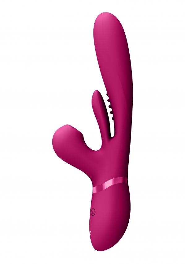 VIVE Kura G-Spot Vibrátor se stimulací klitorisu - růžový VIVE