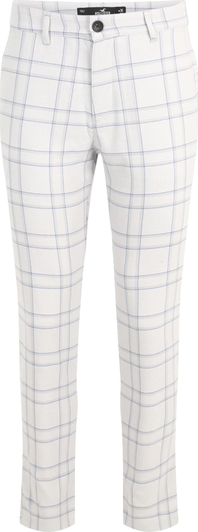 Chino kalhoty Hollister kouřově modrá / světle šedá / bílá