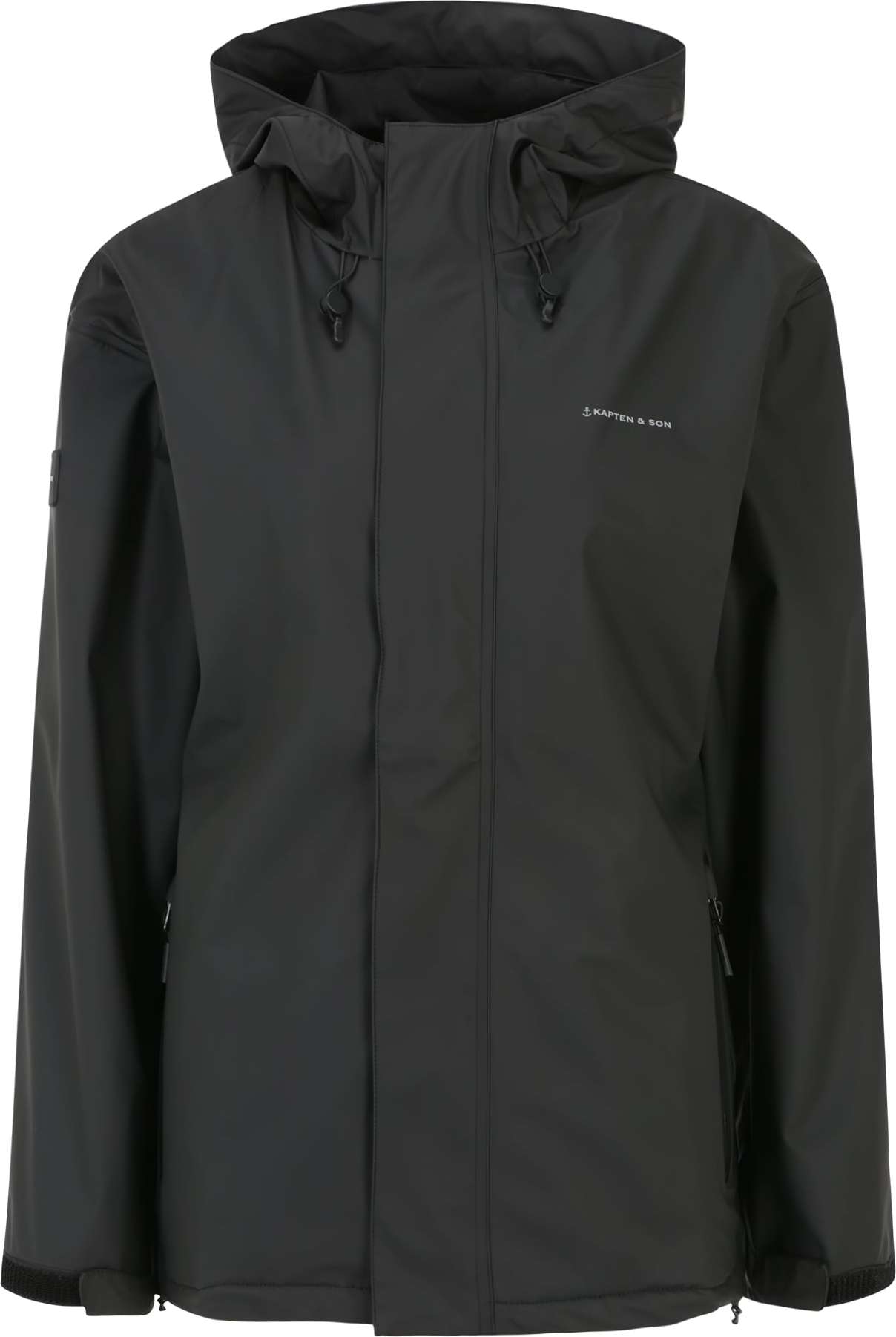 Funkční bunda 'Everyday Rain' Kapten & Son světle šedá / černá