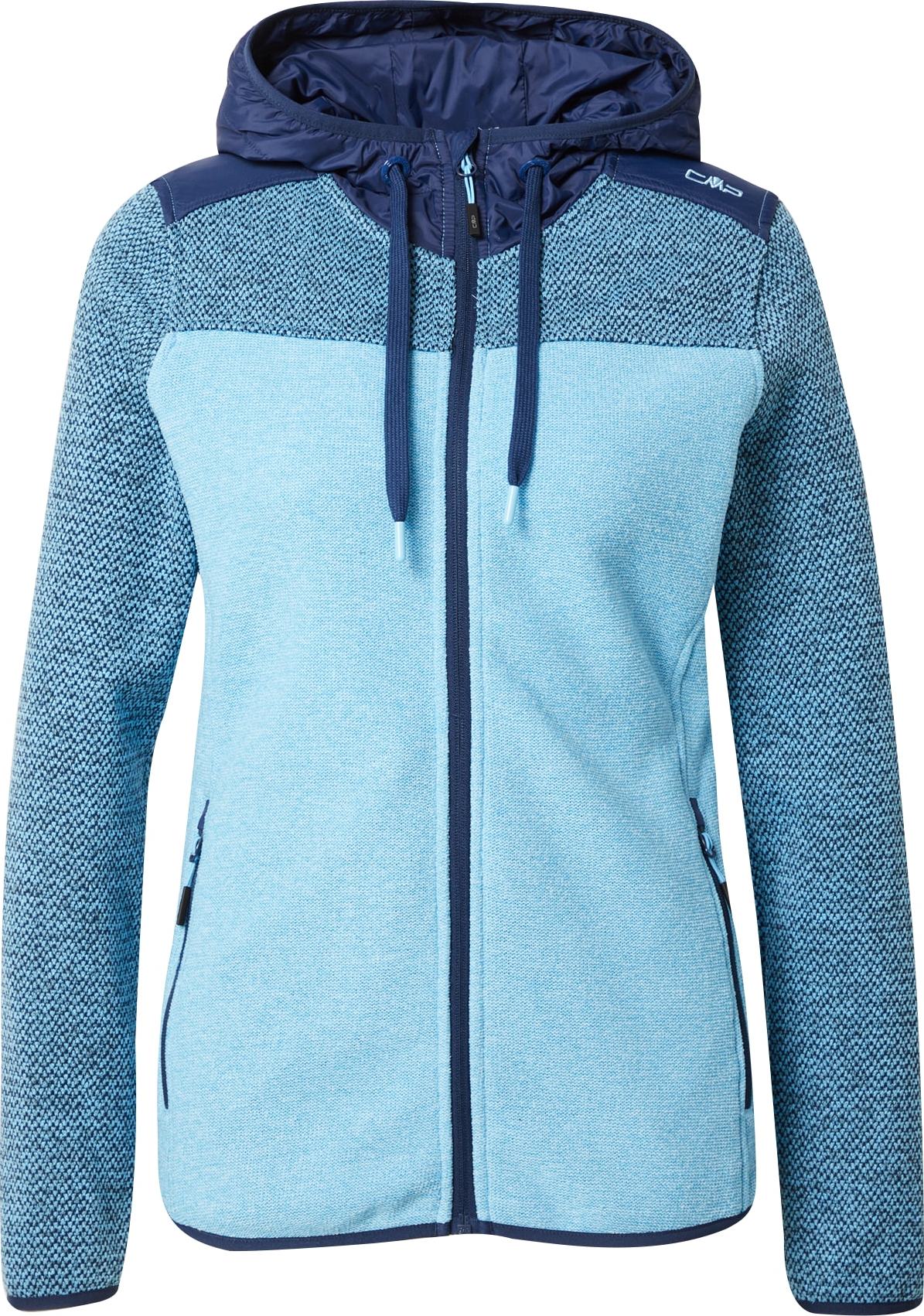 Funkční fleecová mikina CMP námořnická modř / světlemodrá / modrý melír