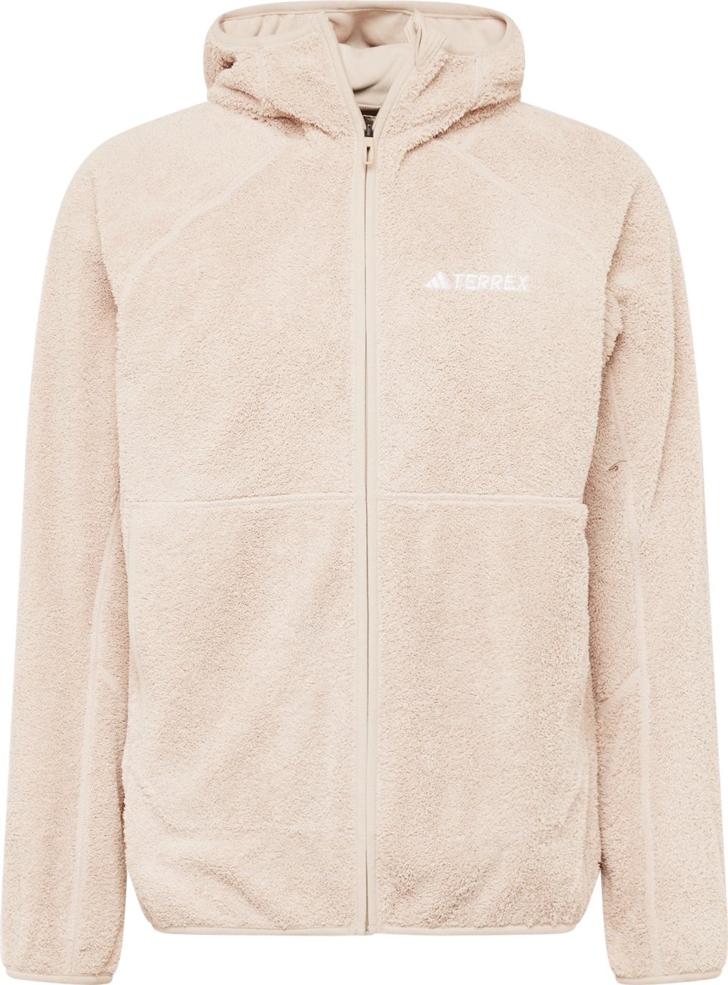 Funkční fleecová mikina 'Techrock Reversible High-Pile-Fleece ' adidas Terrex béžová / bílá