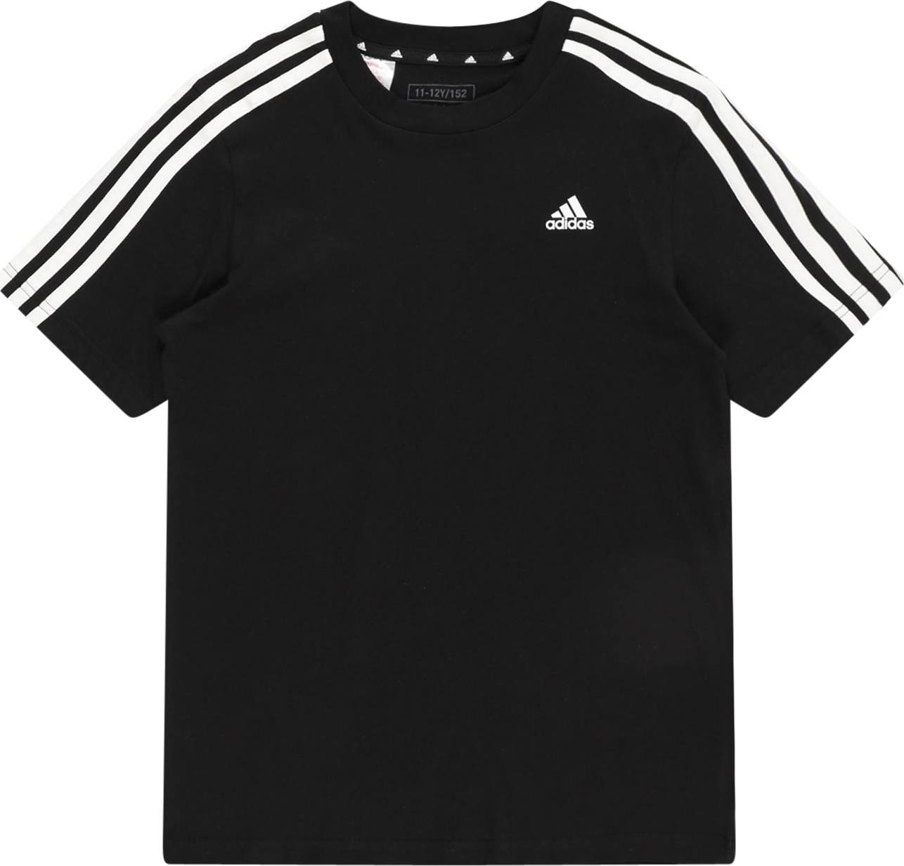 Funkční tričko 'Essentials 3-Stripes ' ADIDAS SPORTSWEAR černá / bílá
