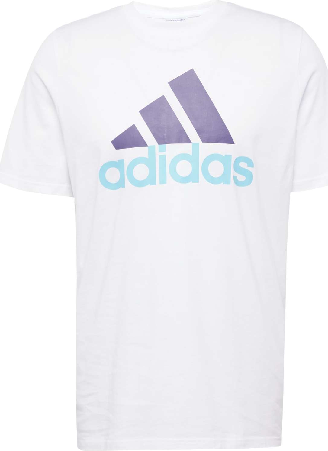 Tričko 'Essentials Big Logo' ADIDAS SPORTSWEAR světlemodrá / tmavě fialová / bílá
