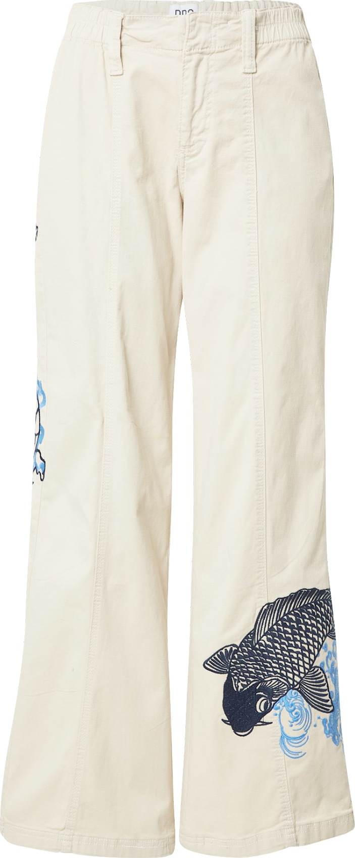 Kalhoty BDG Urban Outfitters krémová / námořnická modř / světlemodrá
