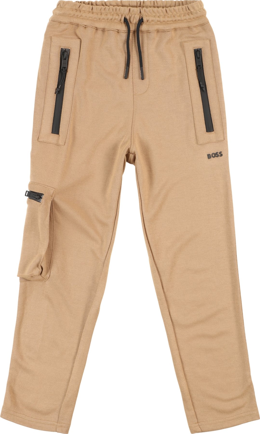 Kalhoty BOSS Kidswear písková / černá