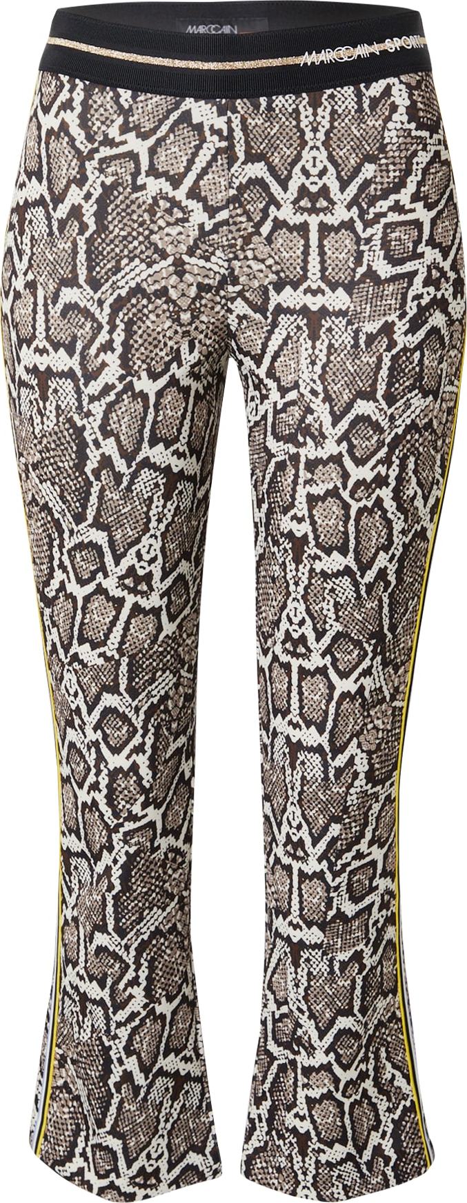 Kalhoty Marc Cain béžová / žlutá / khaki / černá
