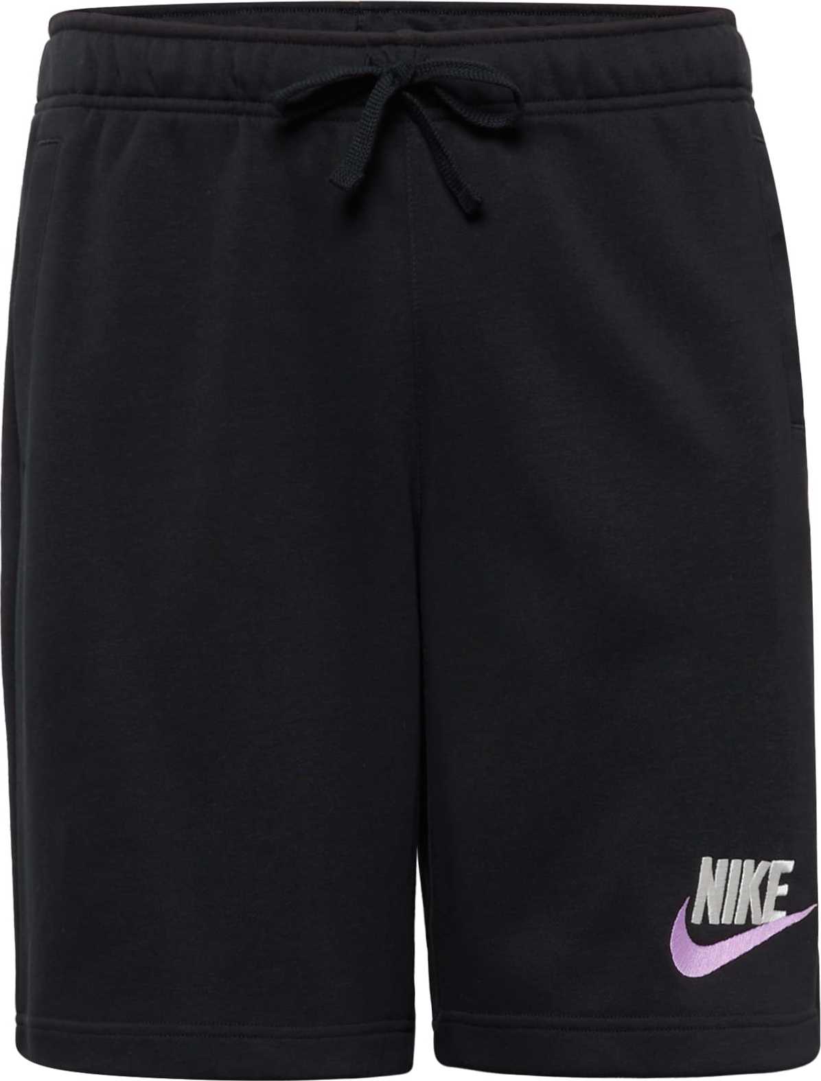 Kalhoty Nike Sportswear fialová / černá / bílá
