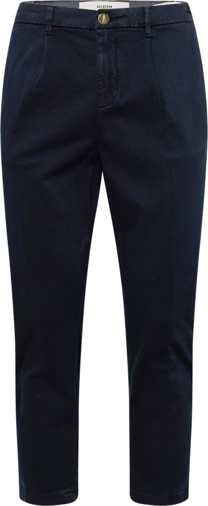 Kalhoty se sklady v pase Goldgarn tmavě modrá
