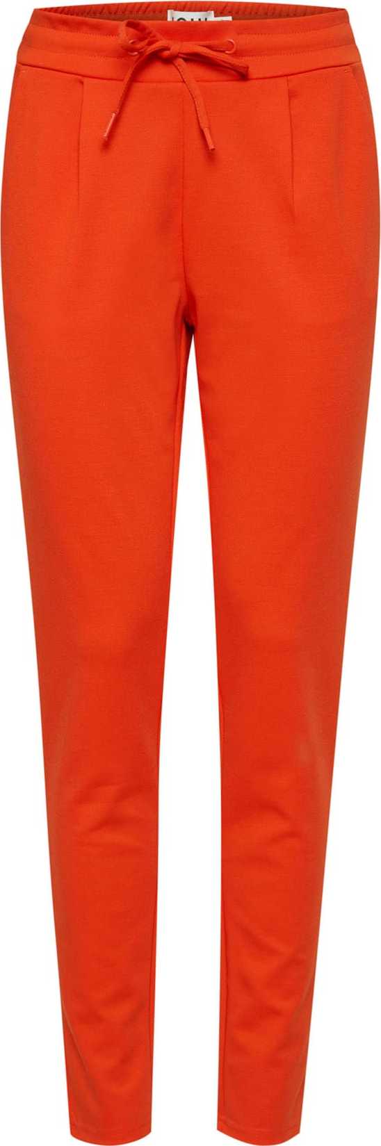 Kalhoty se sklady v pase 'KATE' Ichi svítivě oranžová