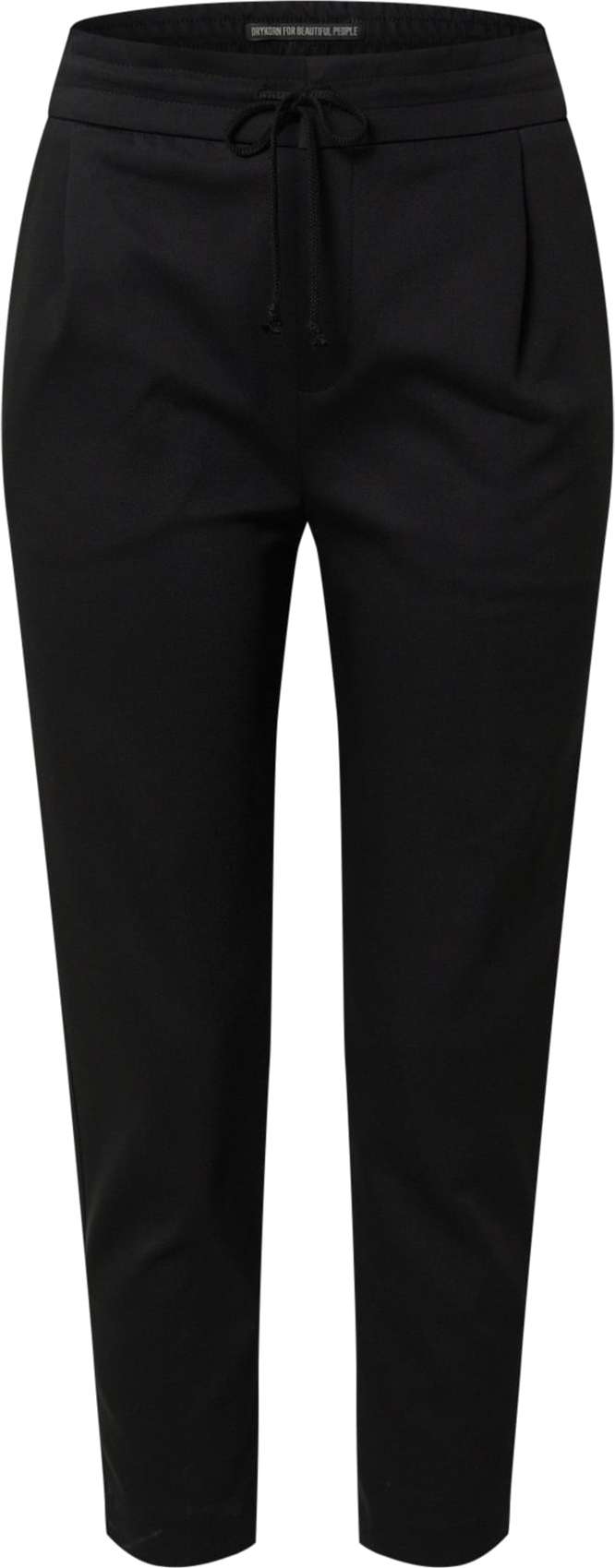 Kalhoty se sklady v pase 'Level' drykorn černá
