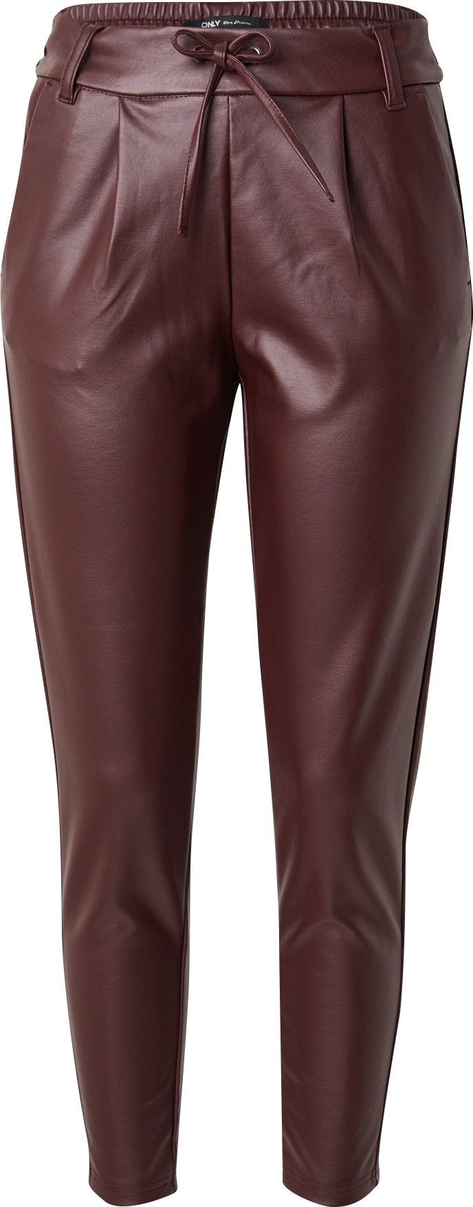 Kalhoty se sklady v pase 'POPTRASH' Only burgundská červeň