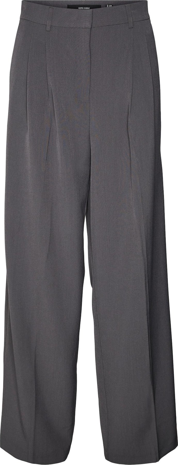 Kalhoty se sklady v pase 'TROIAN' Vero Moda šedá