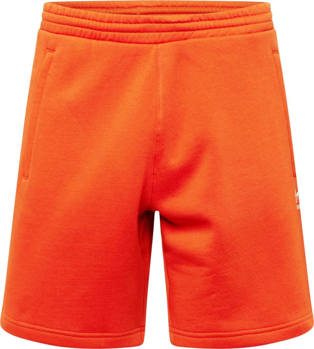 Kalhoty 'Trefoil Essentials' adidas Originals oranžově červená / bílá