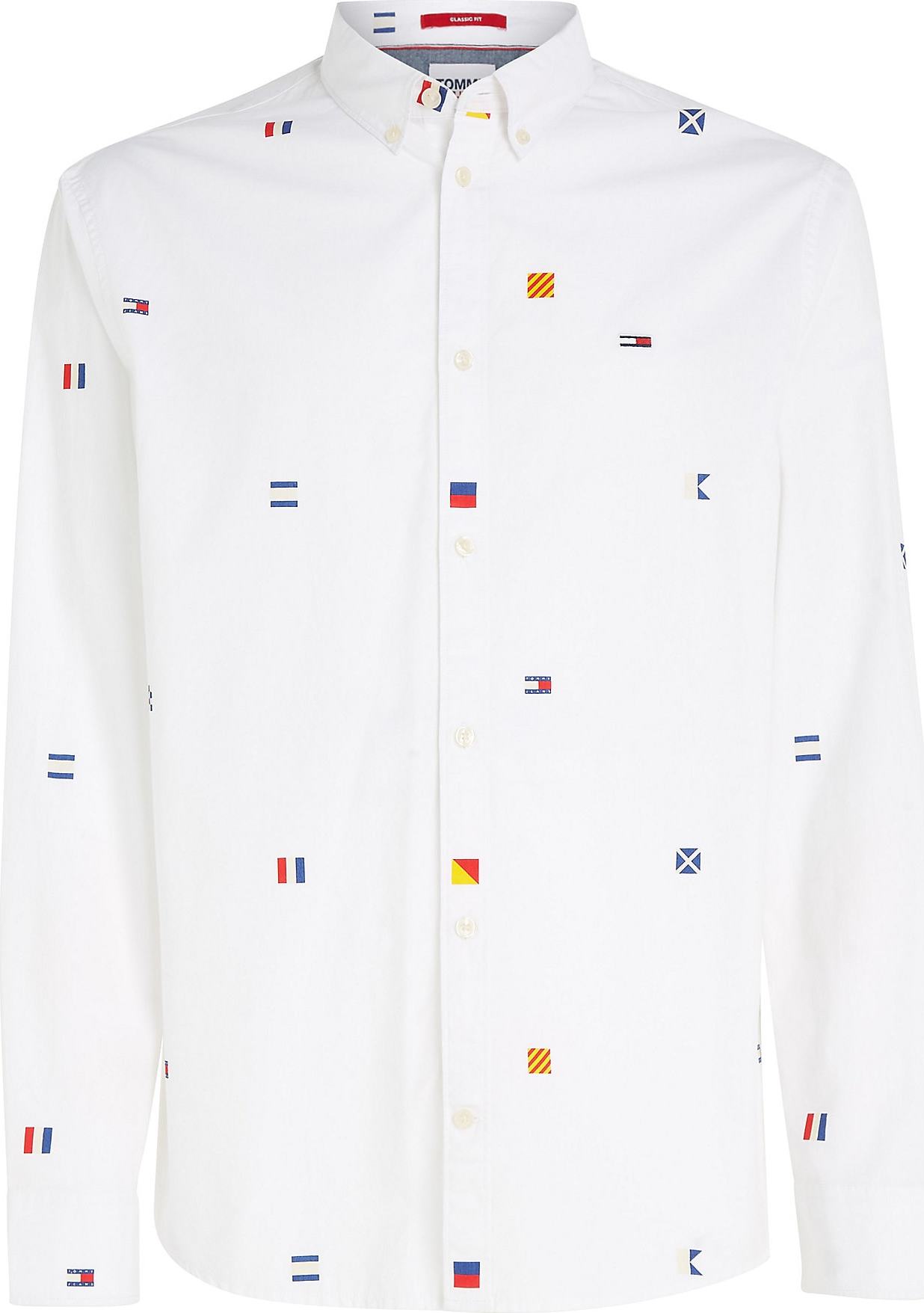 Košile Tommy Jeans mix barev / bílá