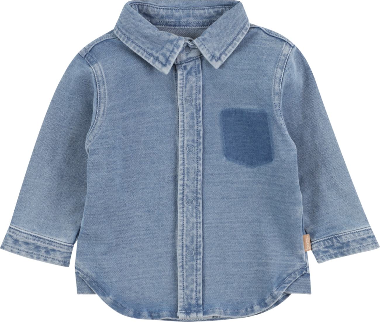 Košile BESS velbloudí / modrá džínovina