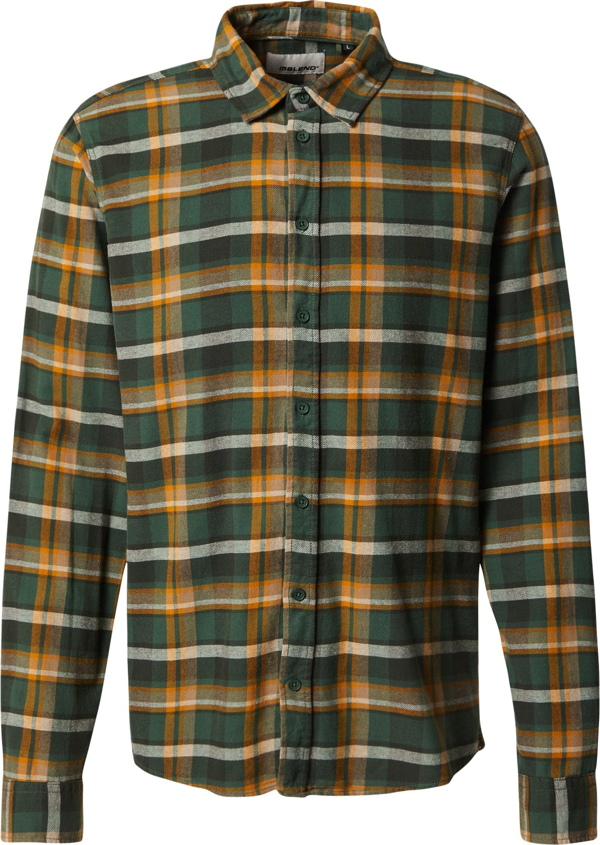 Košile Blend hořčicová / tmavě zelená / černá / bílá