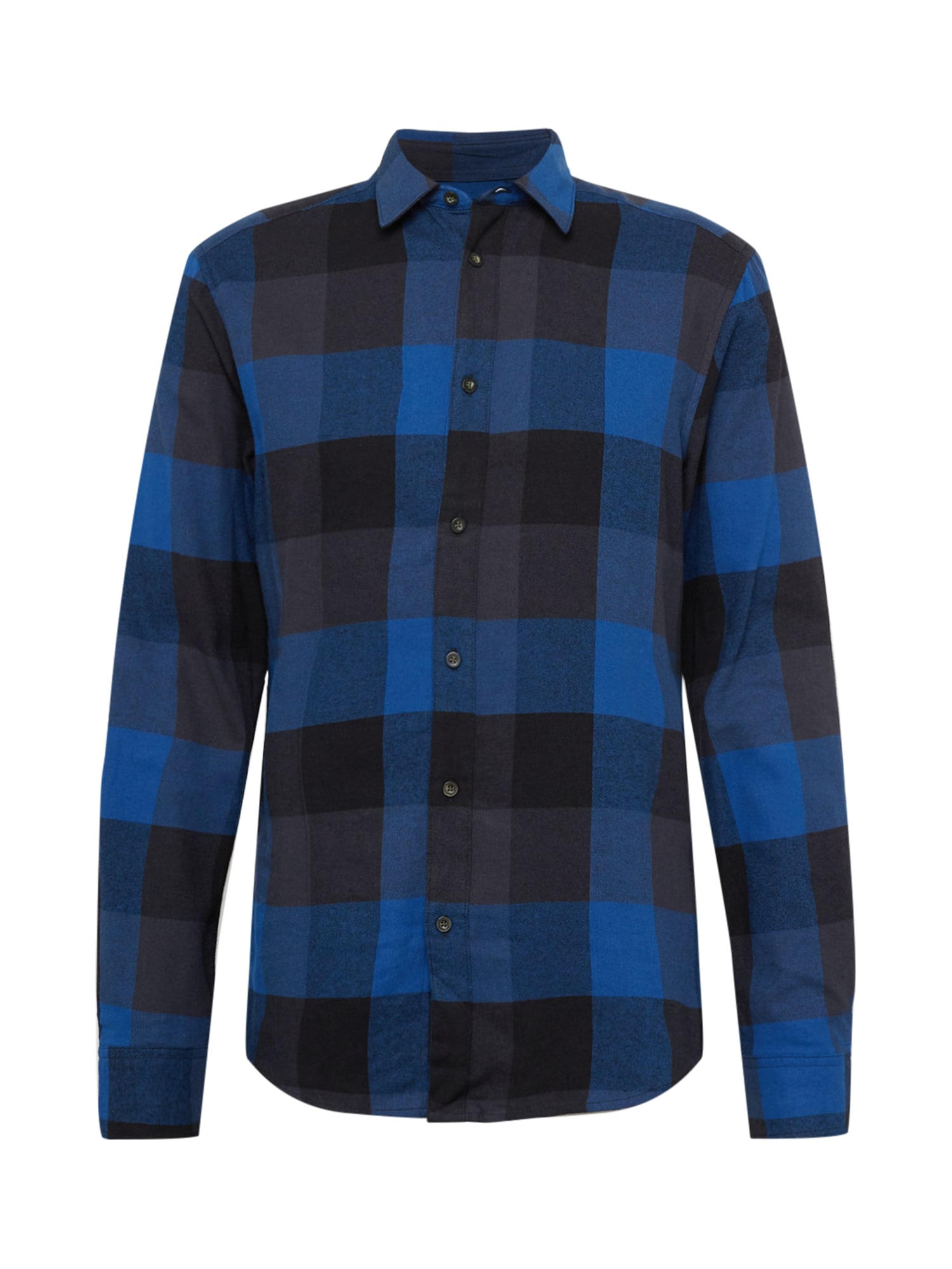 Košile 'Gudmund' Only & Sons enciánová modrá / královská modrá / černá