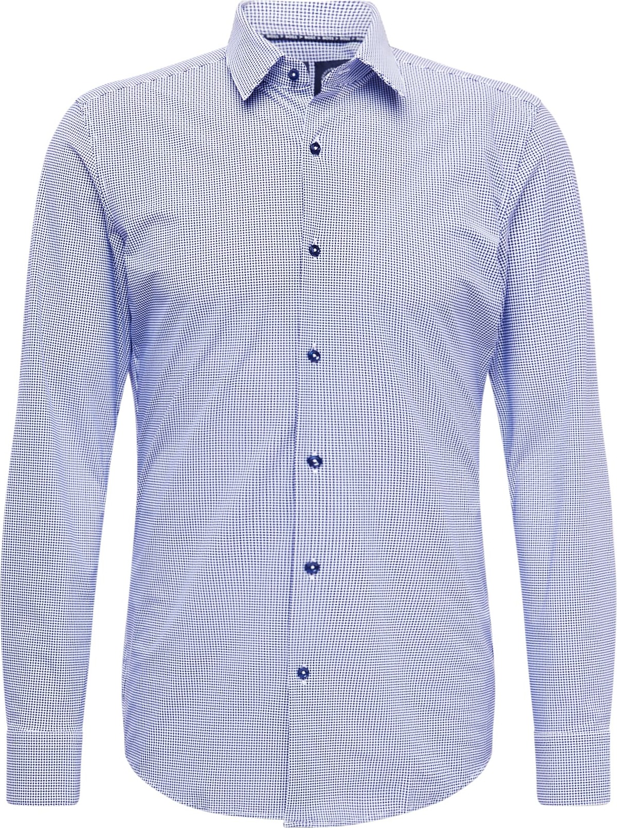 Košile 'HANK' BOSS Black tmavě modrá / bílá