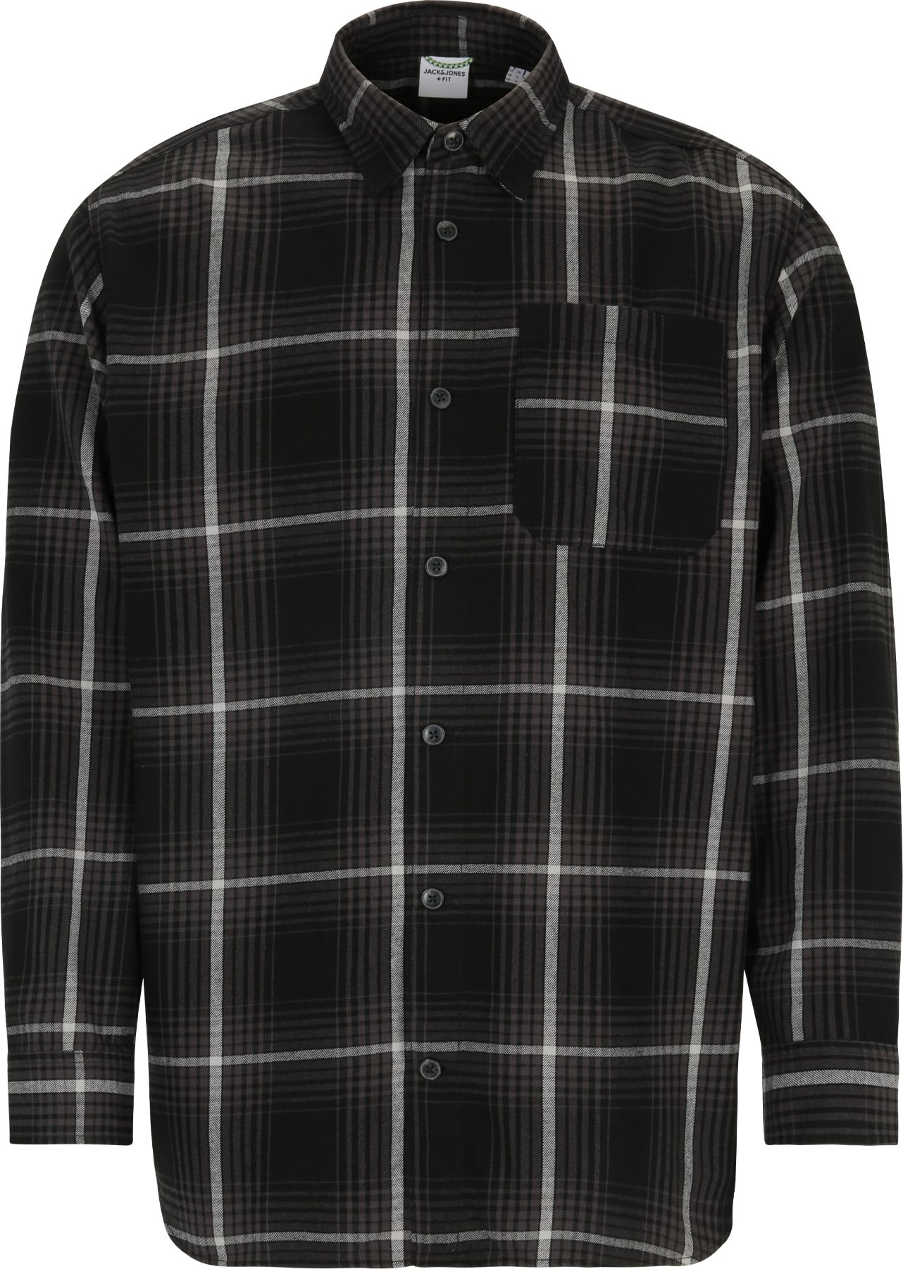 Košile Jack & Jones Plus šedá / šedobéžová / černá