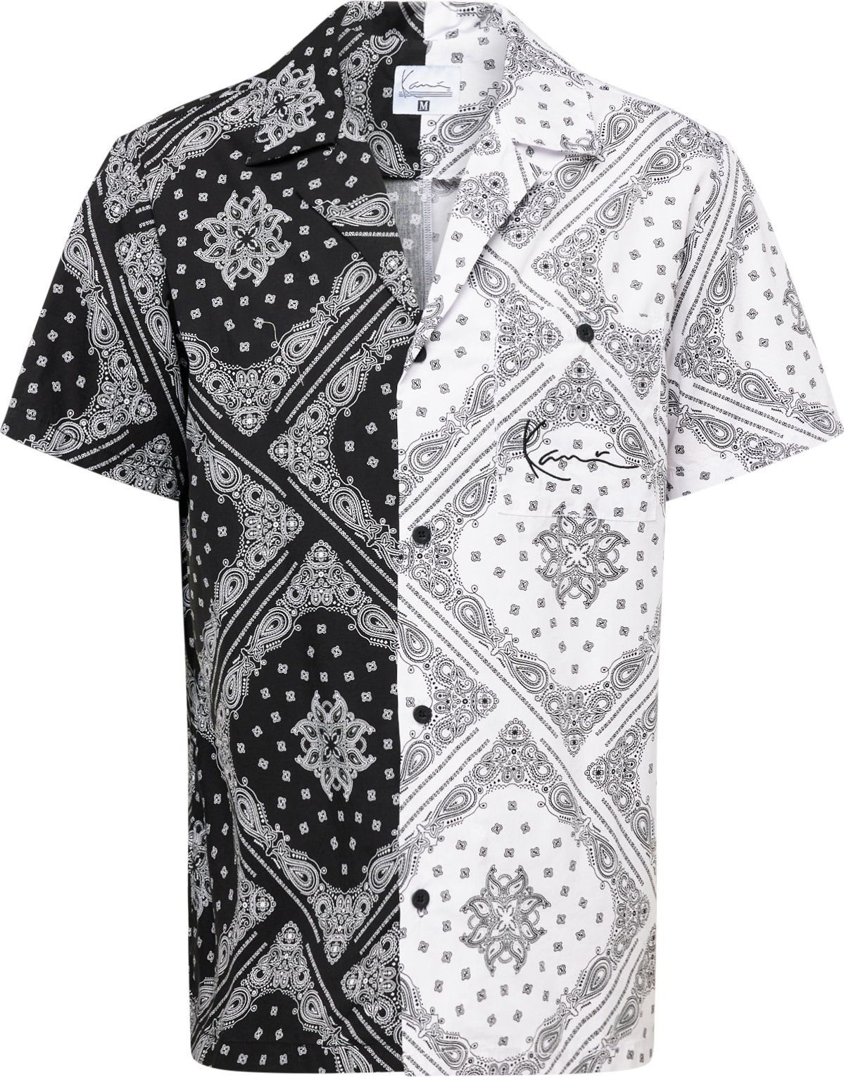 Košile Karl Kani šedá / černá / bílá