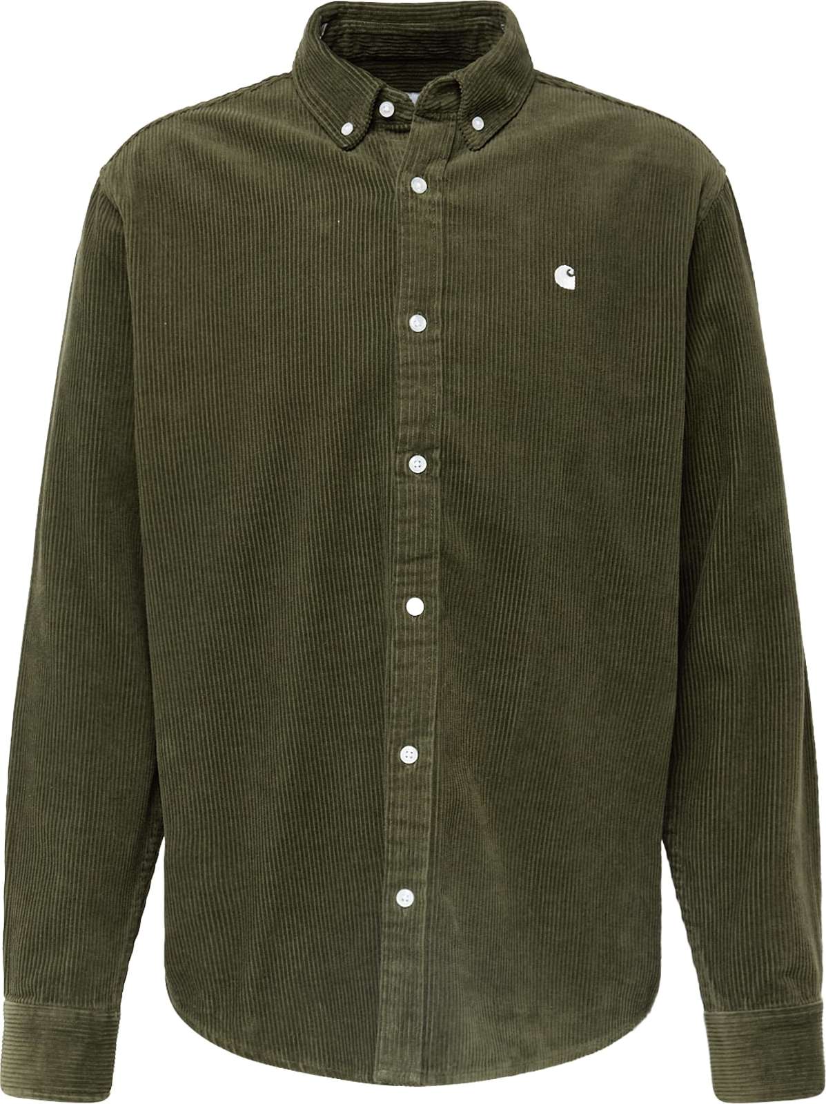 Košile 'Madison' Carhartt WIP tmavě zelená / bílá