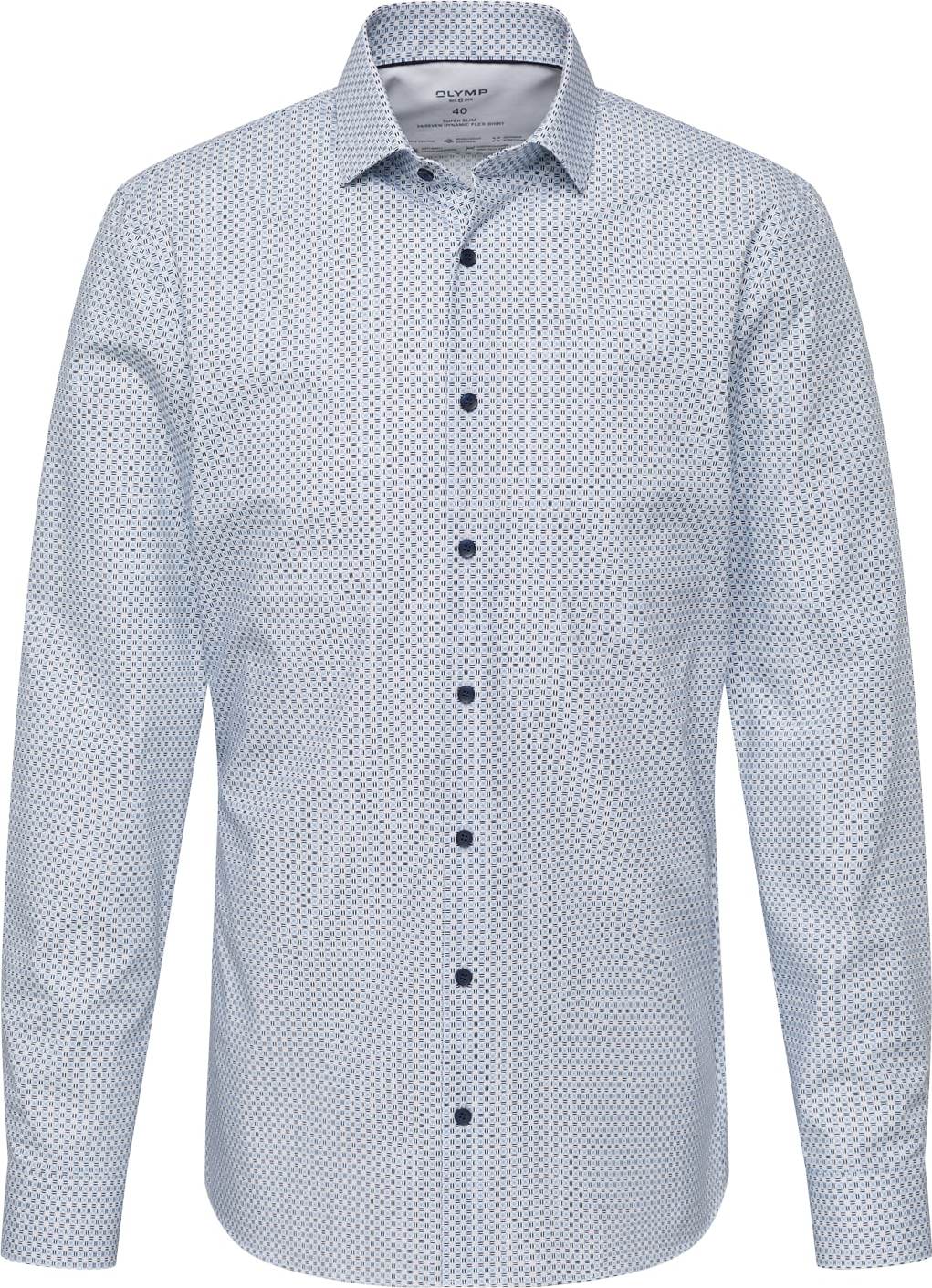 Košile Olymp azurová / světlemodrá / černá