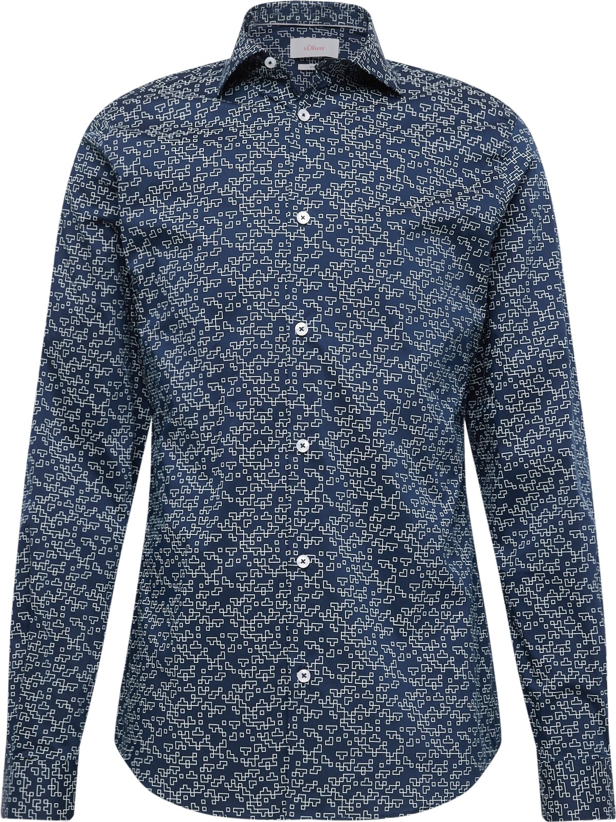 Košile s.Oliver námořnická modř / bílá