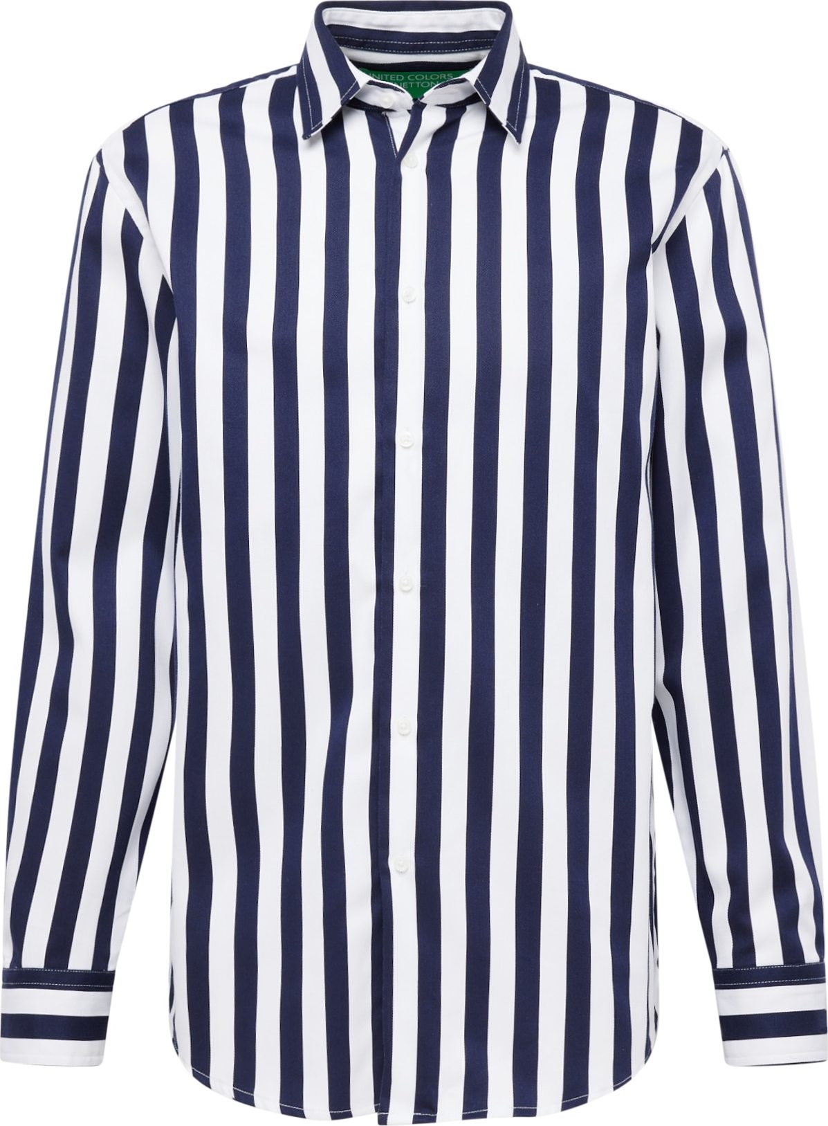 Košile United Colors of Benetton modrá / bílá