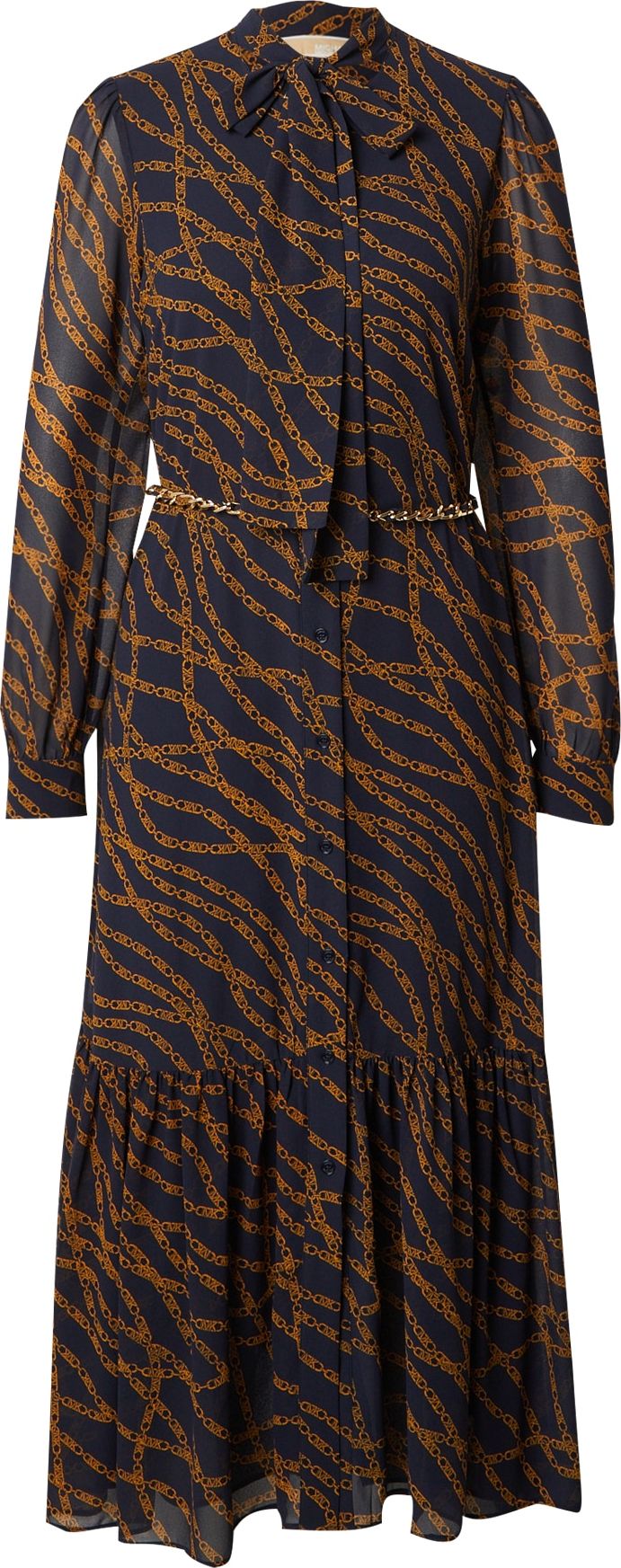 Košilové šaty MICHAEL Michael Kors námořnická modř / karamelová