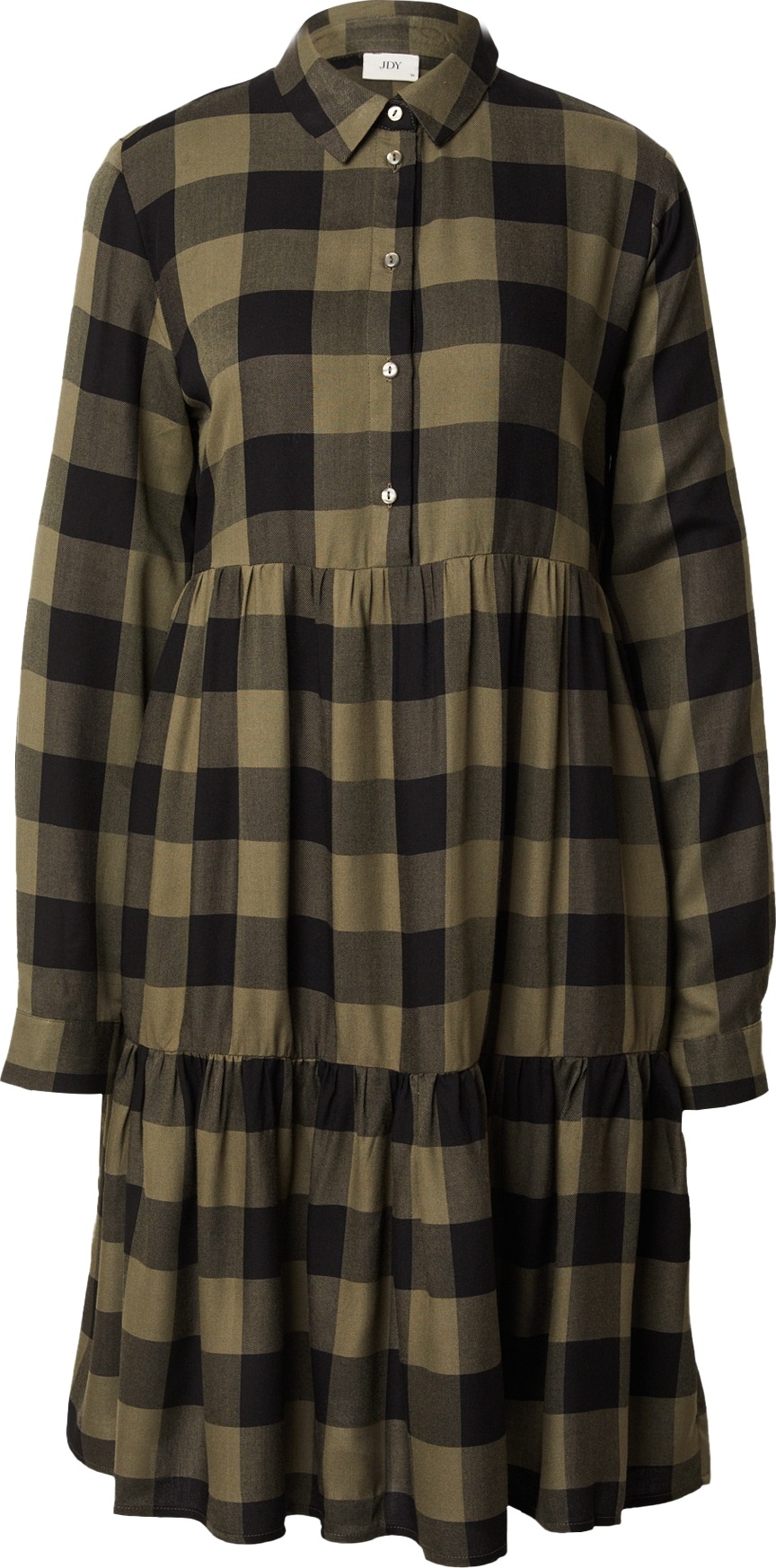 Košilové šaty 'STAY' JDY olivová / černá