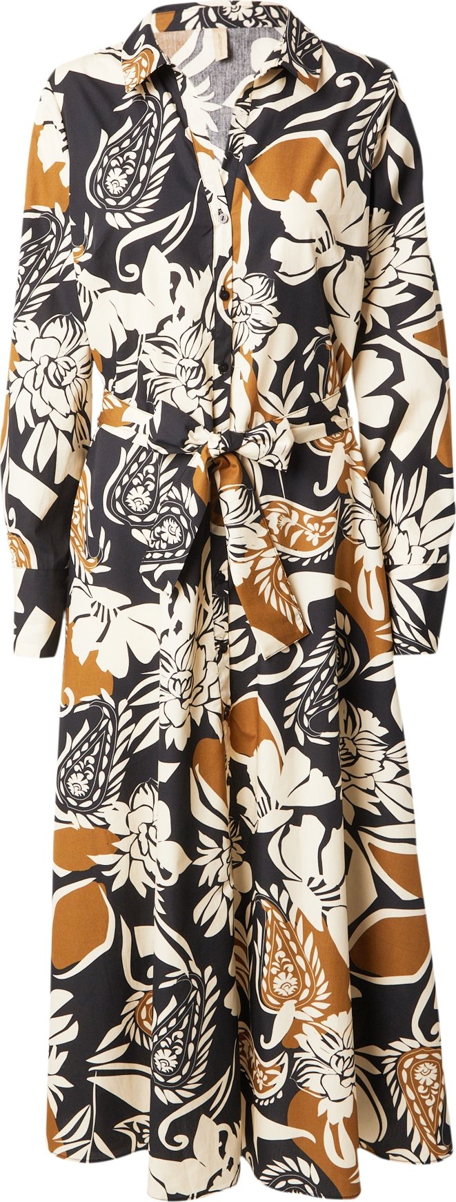 Košilové šaty 'TAMAYA' Soyaconcept starobéžová / zlatě žlutá / černá