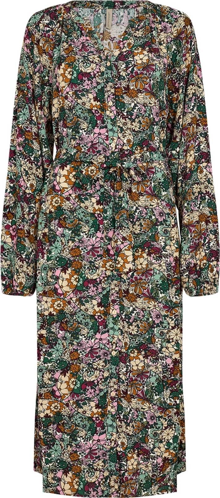 Košilové šaty 'TASIA' Soyaconcept smaragdová / nefritová / růžová / červenofialová