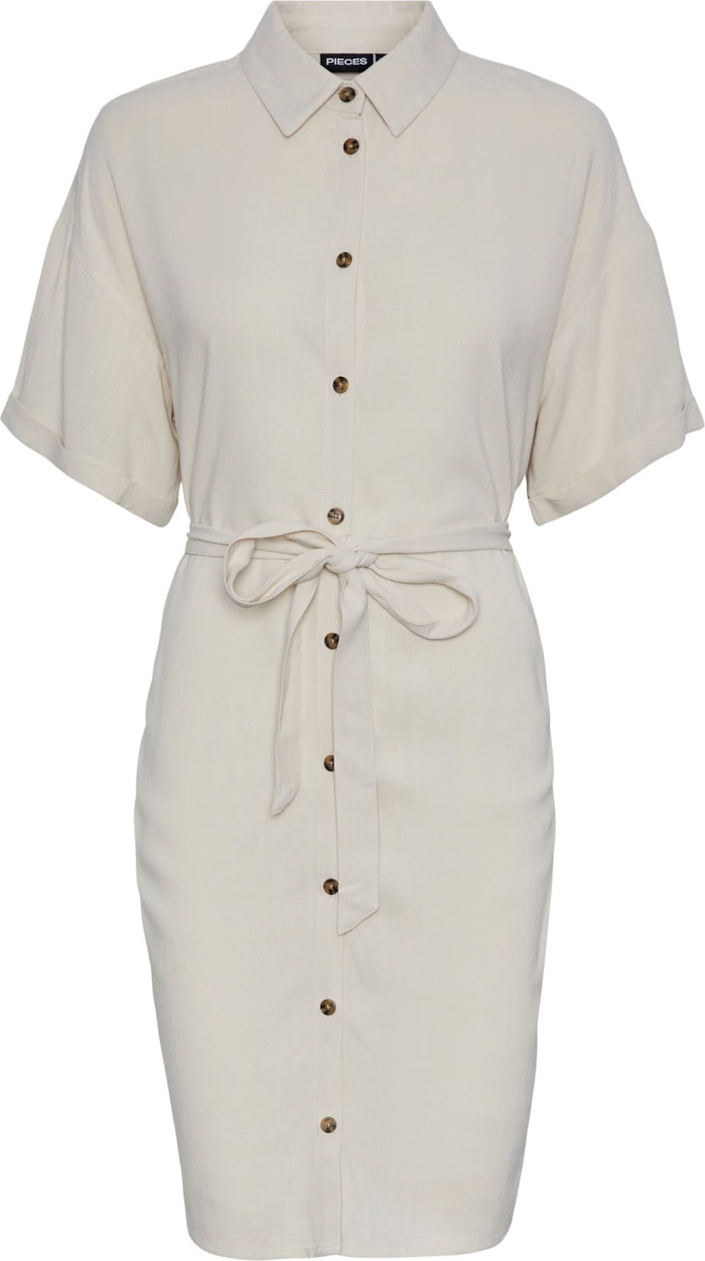 Košilové šaty 'Vinsty' Pieces béžová