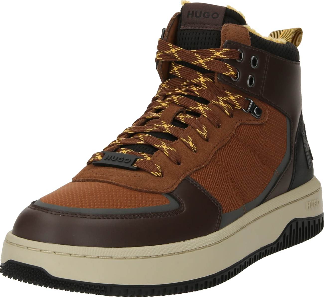 Kotníkové tenisky 'Kilian_Hito' HUGO hnědá / tmavě hnědá