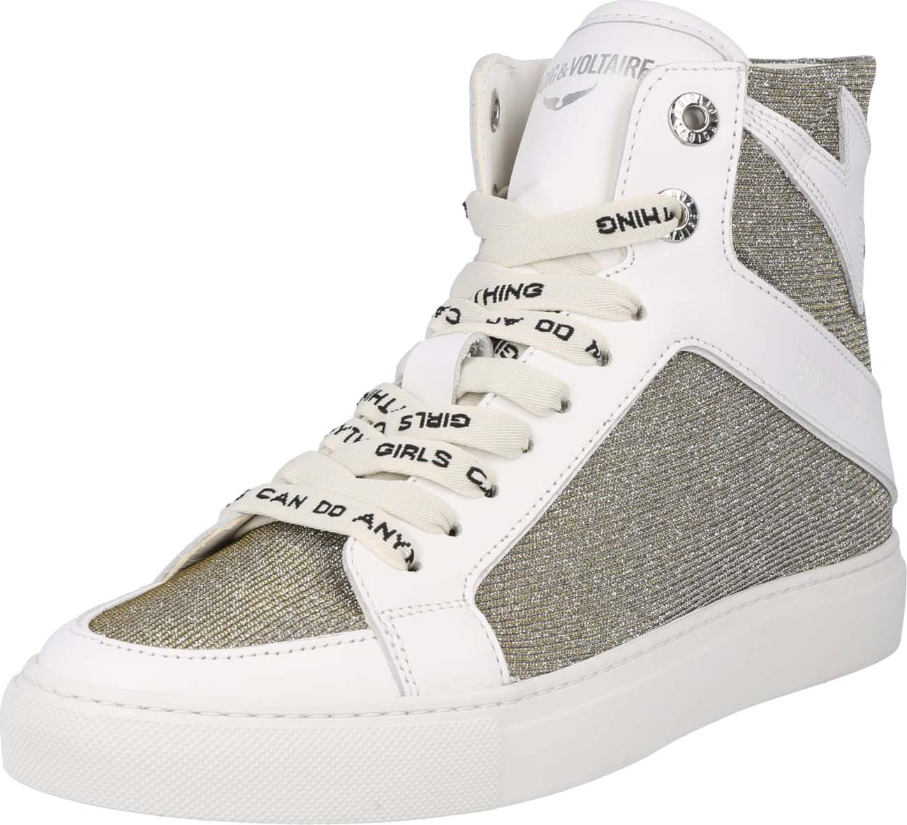 Kotníkové tenisky Zadig & Voltaire stříbrná / bílá